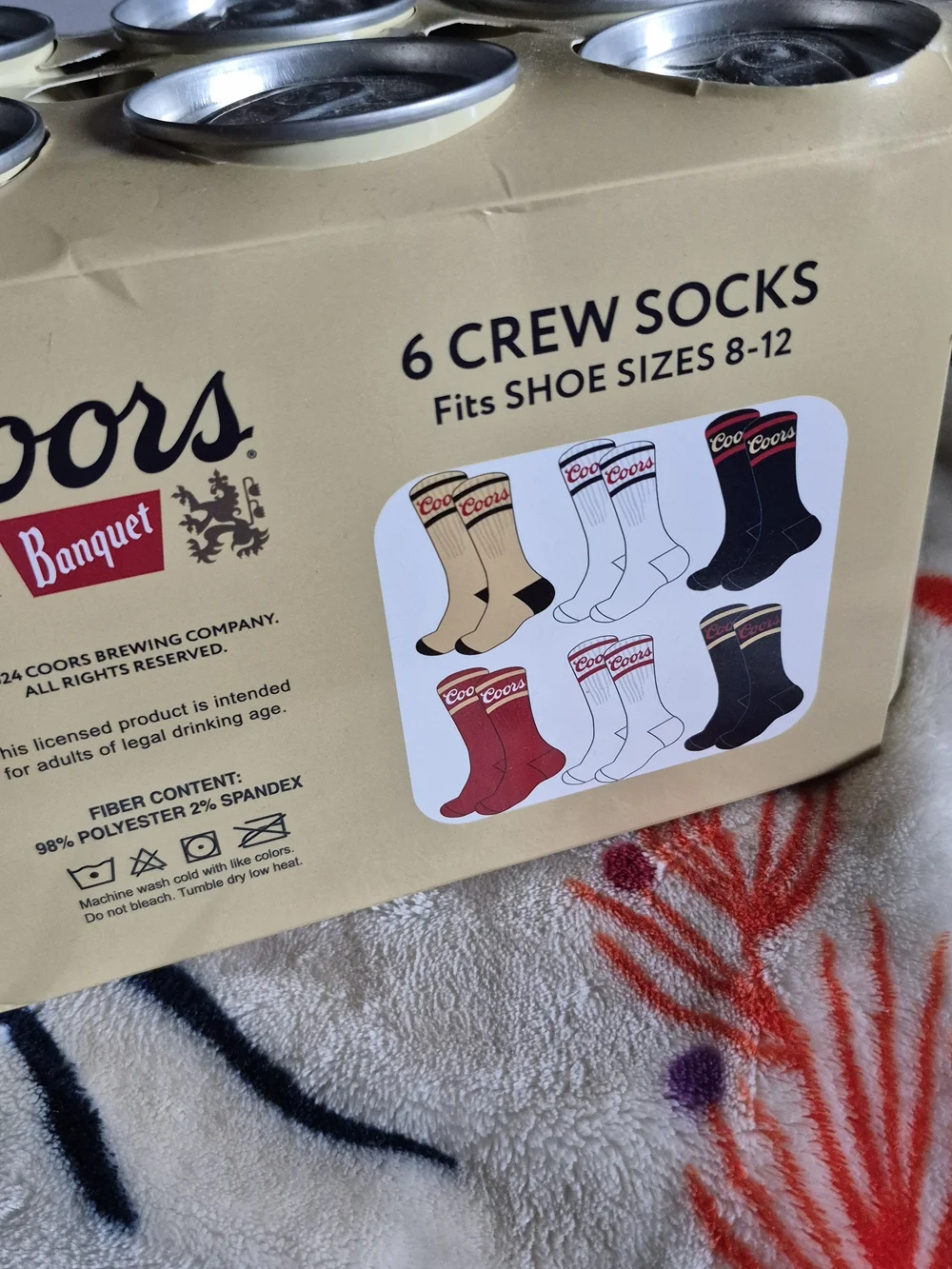 Banquet Men's Crew Socks - Beige (6 Pair)